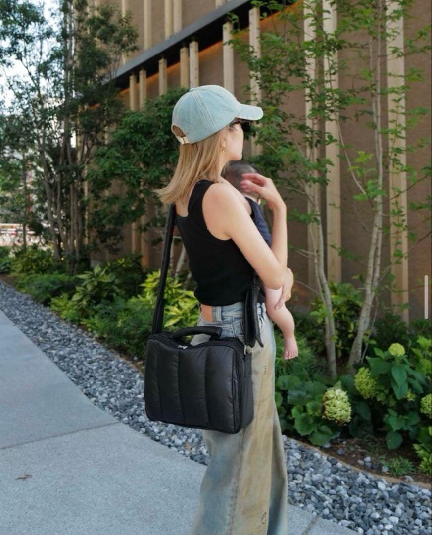 《calin》カラン マザーズバッグ ブラックショルダーバッグ 斜め掛け 美品