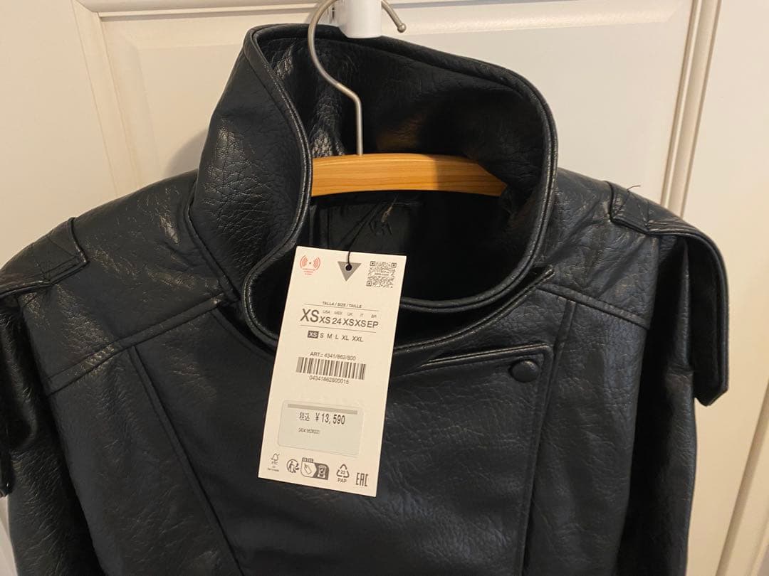 新品 ZARA フェイクレザージャケット XS - メルカリ