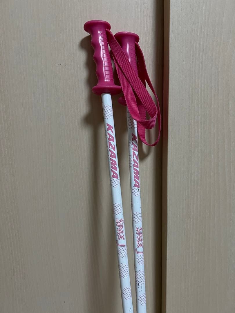 キッズ用 KAZAMAスキー板110cm ブーツ20cmストック90cm - メルカリ