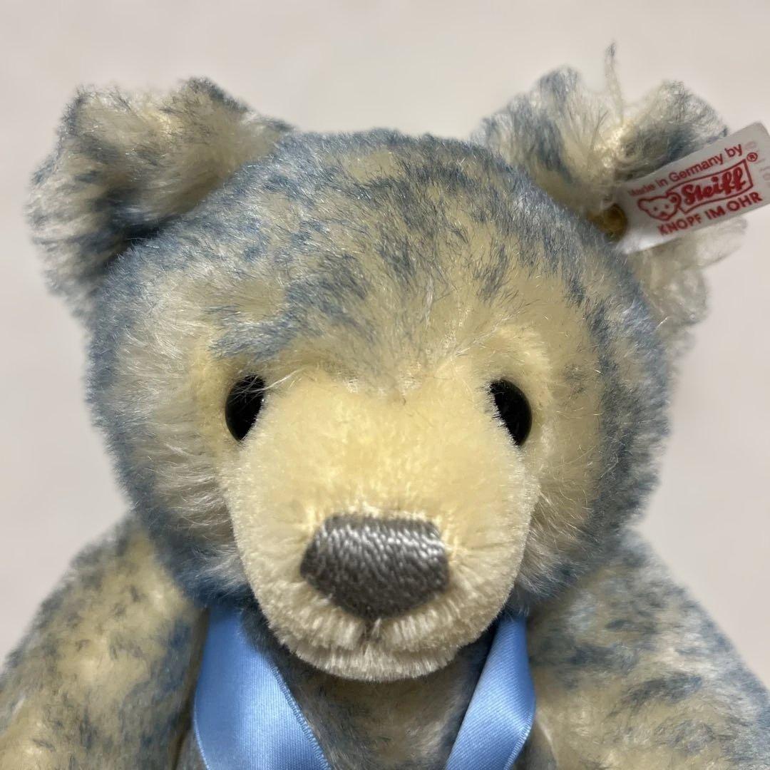 シュタイフ 箱入り ブルー 刺繍 新品未使用 テディベア 限定 白タグ