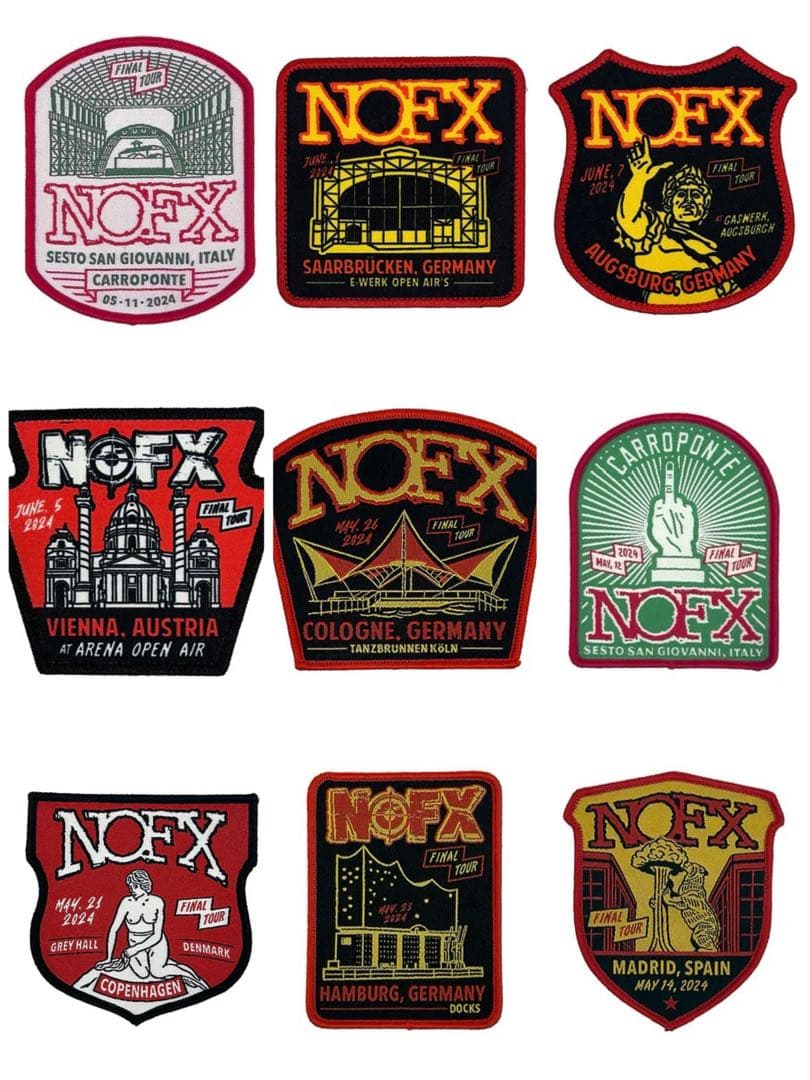 海外限定NOFXファイナルツアーパッチ11個ハイスタhi-standard