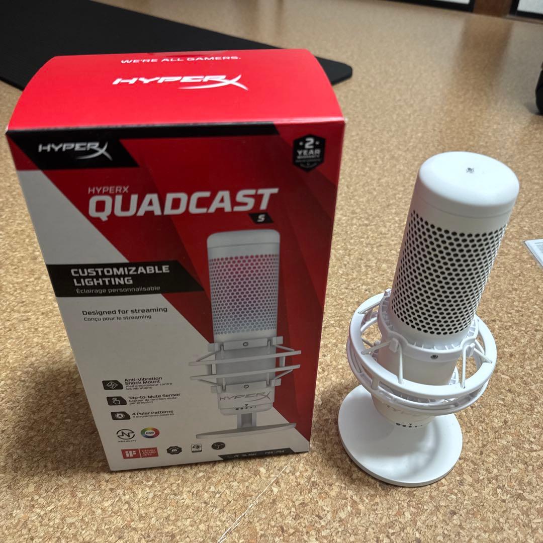 HyperX QuadCast S Standalone White 白+おまけ - メルカリ