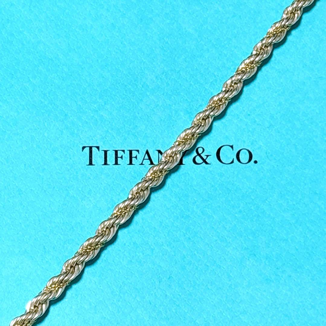 【極美品】18.4cm ティファニー ツイストコンビブレスレット 925/750