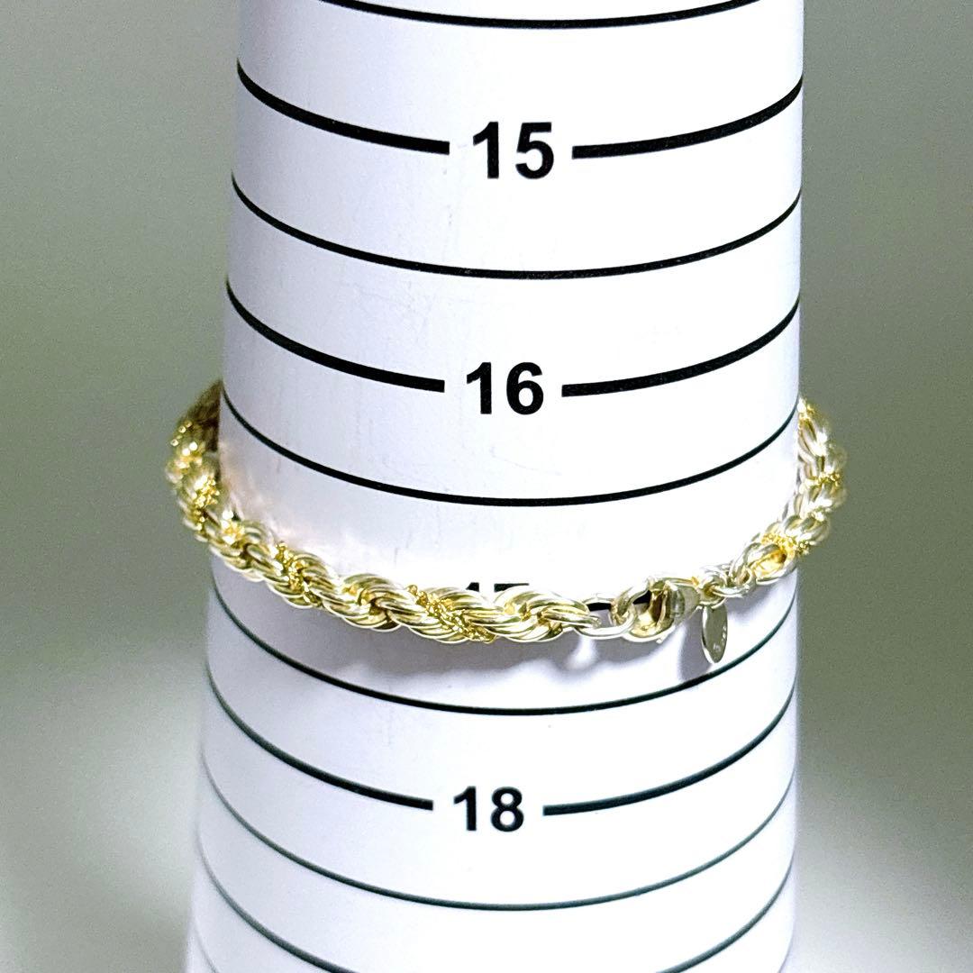 【極美品】18.4cm ティファニー ツイストコンビブレスレット 925/750