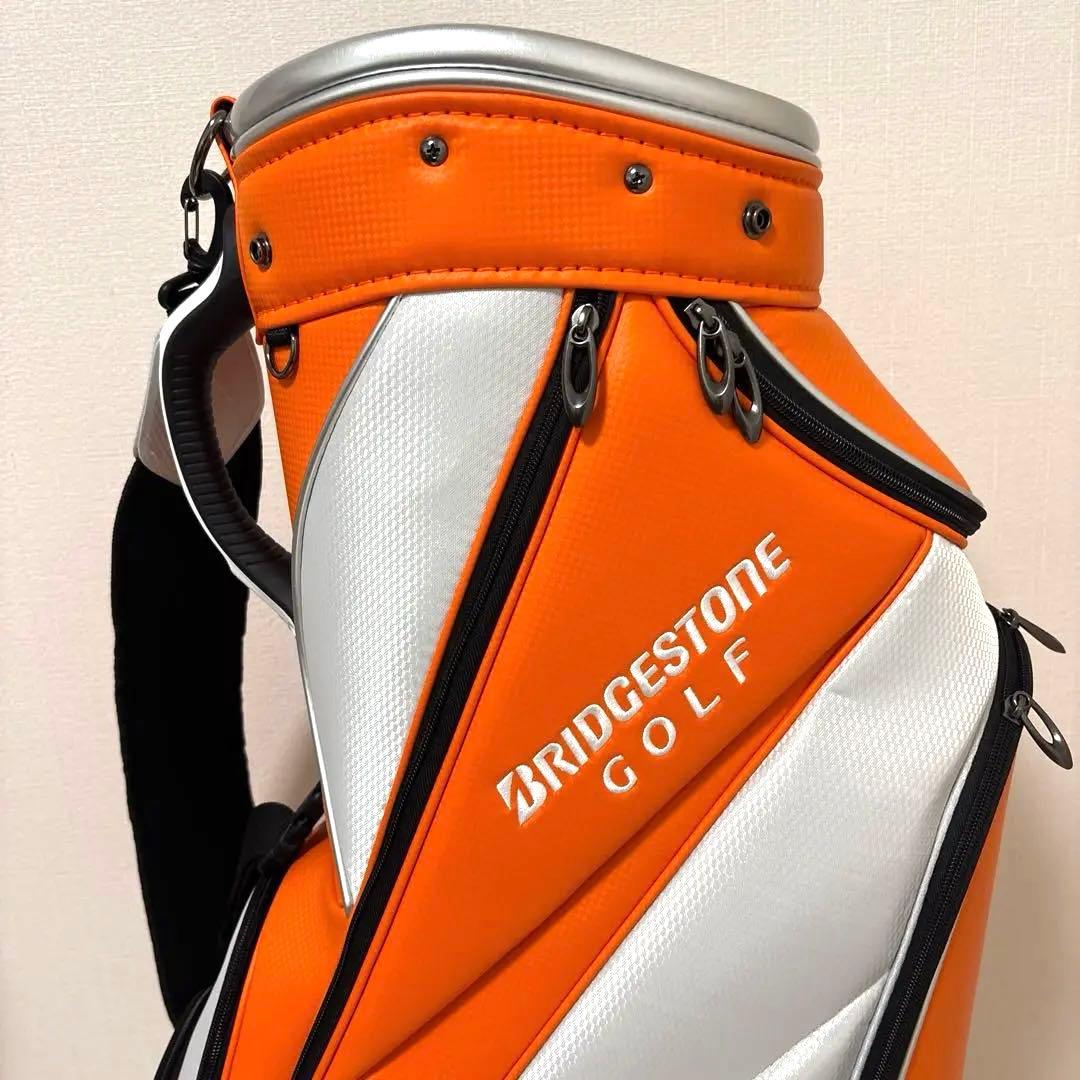 《極美品》BRIDGESTONE ゴルフバッグ オレンジ/ヘッドカバー付き　軽量