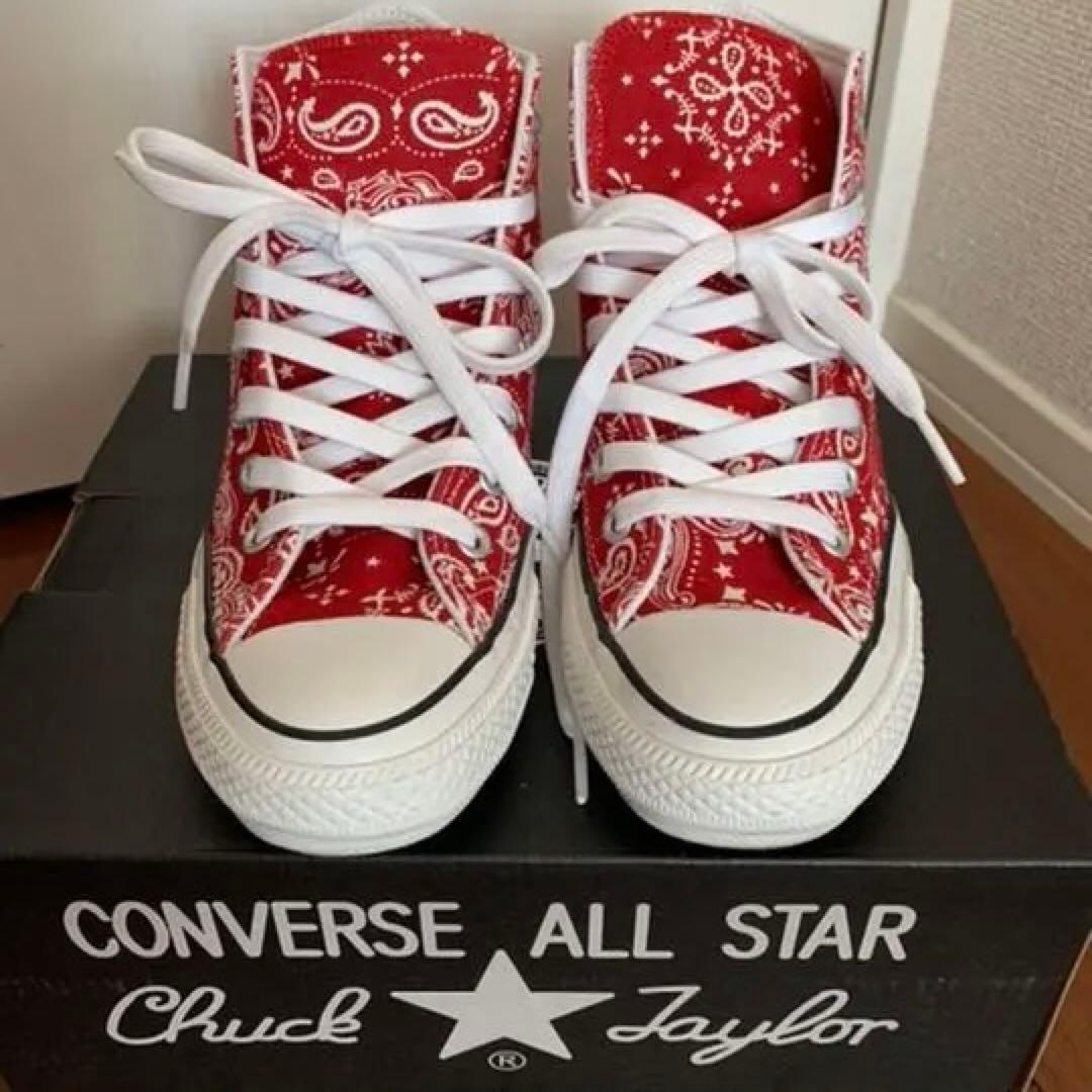限定モデル コンバース チャックテイラー ペイズリー スニーカー 赤