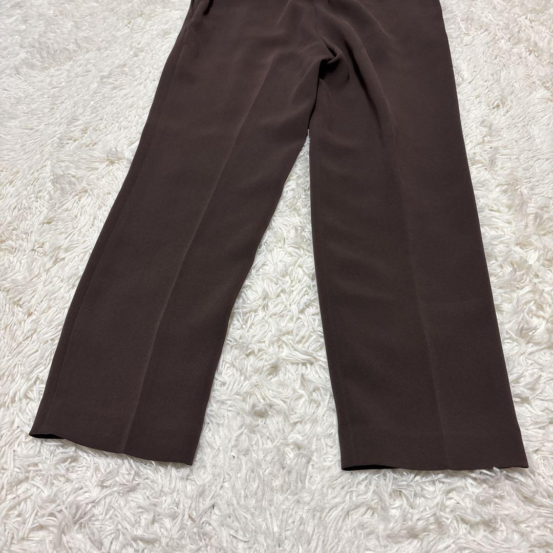 極美品】プラステ セットアップ ノーカラー トリアセブレンド ブラウン L