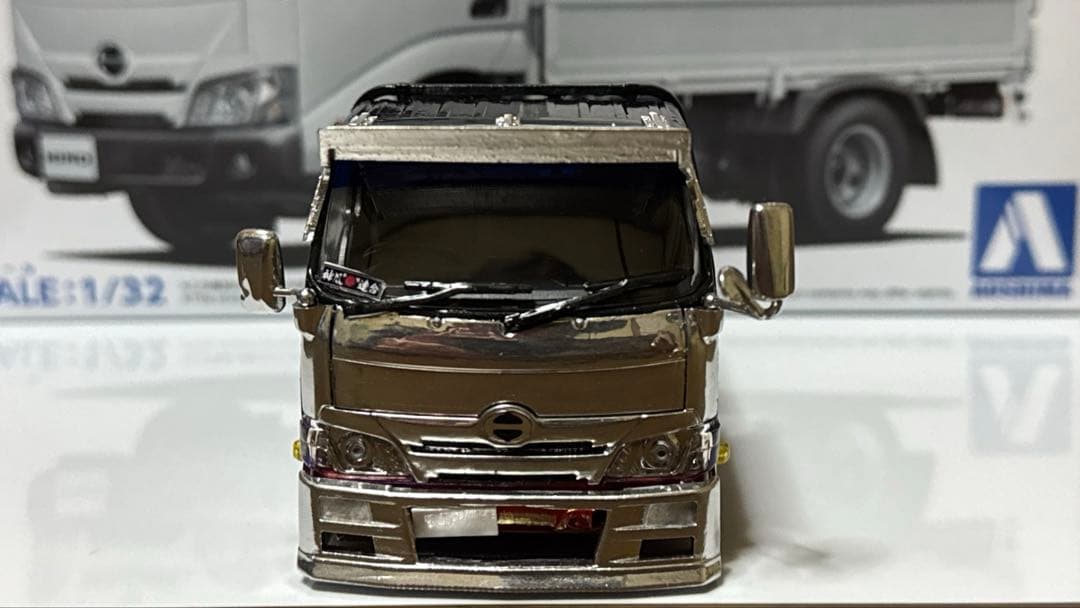 楽プラ デコトラ デュトロ 平ボディ アオシマプラモデル完成品 ケース