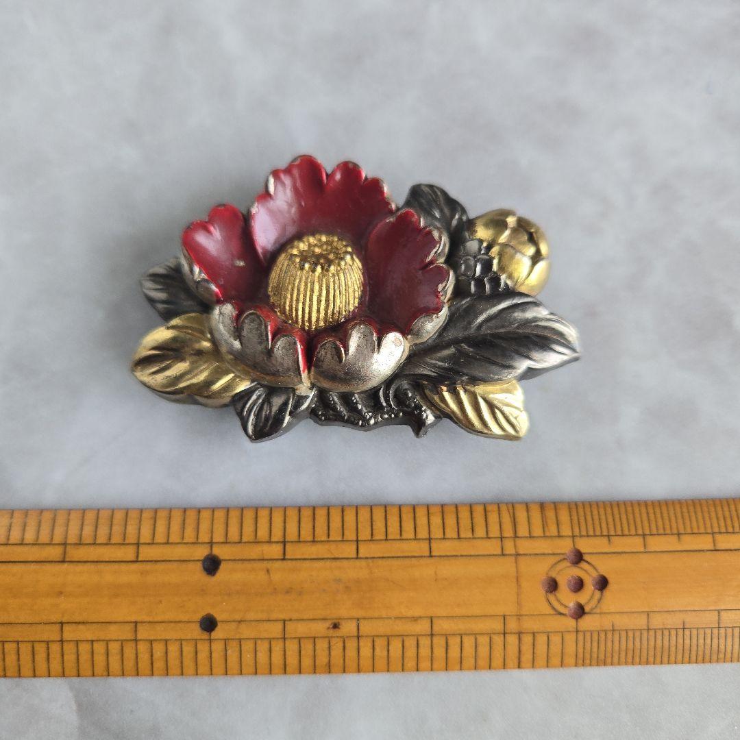 アンティーク 金工 帯留 椿 D8 金属工芸 彫金 着物 浴衣 - メルカリ