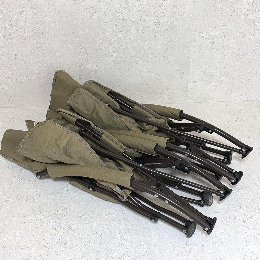 良品 LOGOS ロゴス あぐらチェア スヌーピーコラボ カーキ 2脚 廃盤