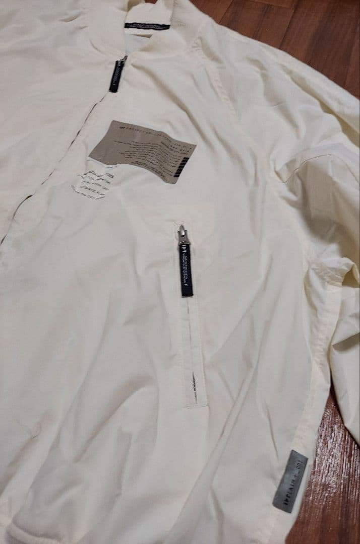 値下 SPYAIR IKEプロデュース オフホワイト ボンバージャケット 薄手