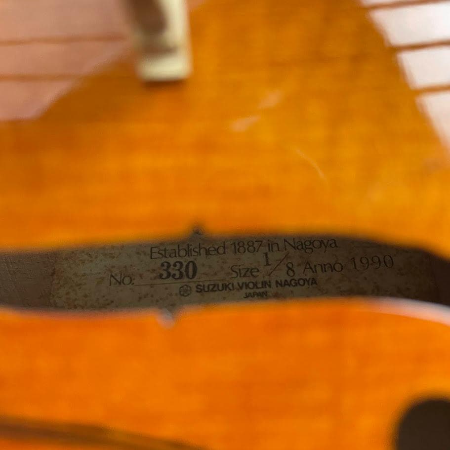 極美虎杢○鈴木バイオリン○ No.330 1/8 1990年 杉藤製弓 1枚板 - メルカリ