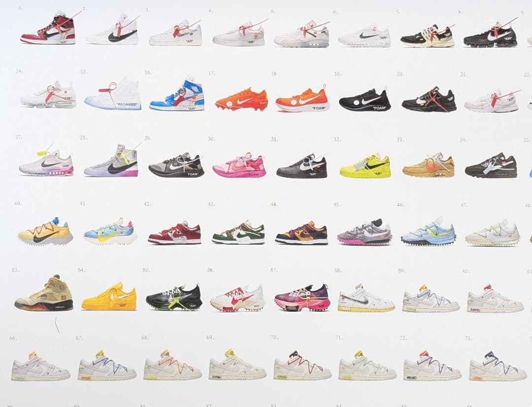 限定 Virgil Abloh 巨大ポスター AJ1 dunk 全169足