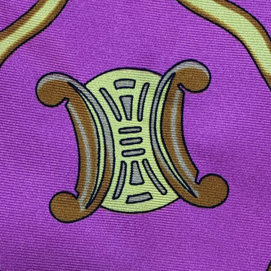 美品】CELINE セリーヌ シルク 馬車柄 イタリア 大判スカーフ ストール