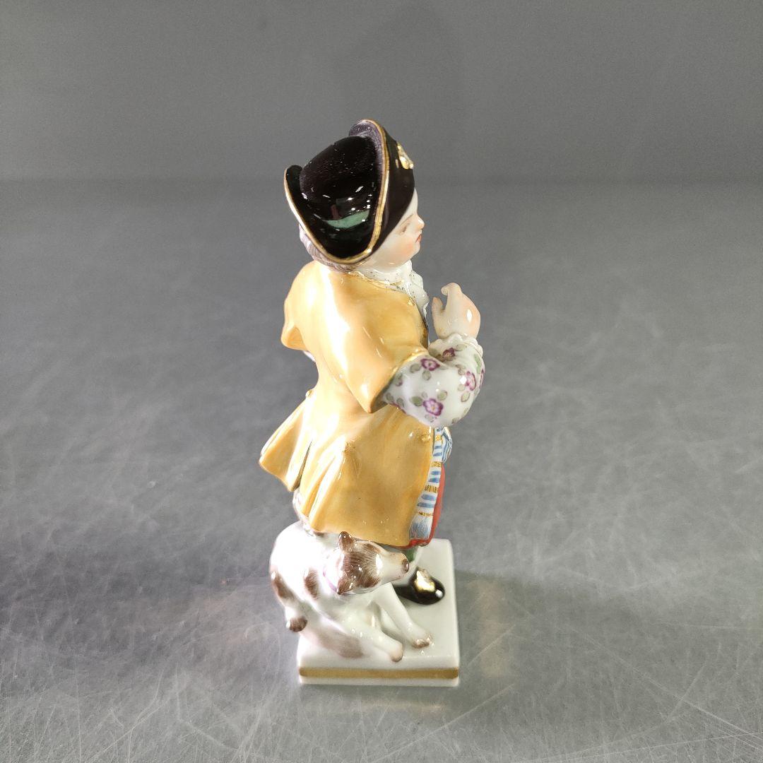 A1170-6/MEISSEN/マイセン/犬とガーデニングの少年/陶器人形/