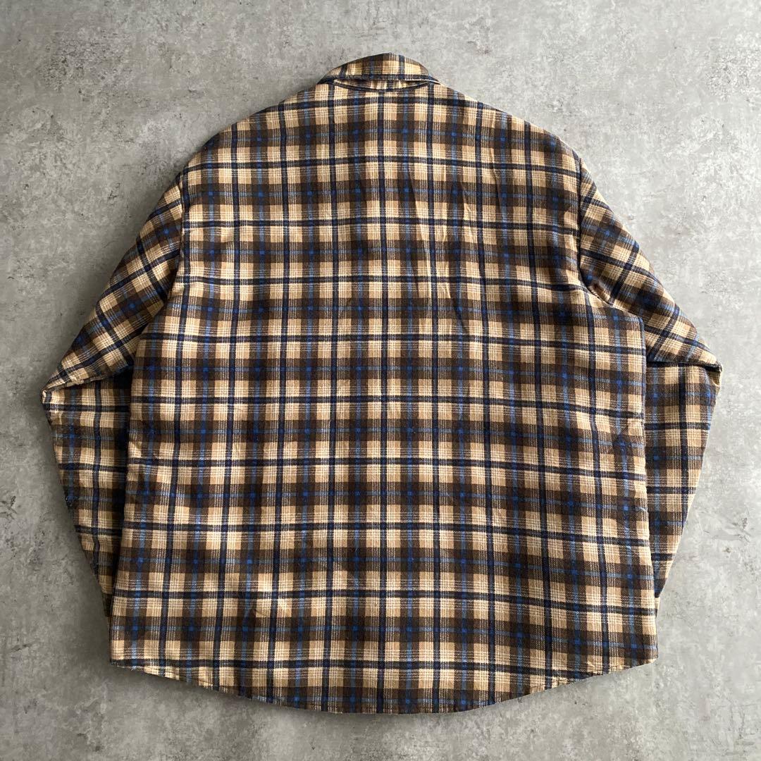 好配色 70s Sears キルティング オンブレ ネルシャツ USA製 XL - メルカリ