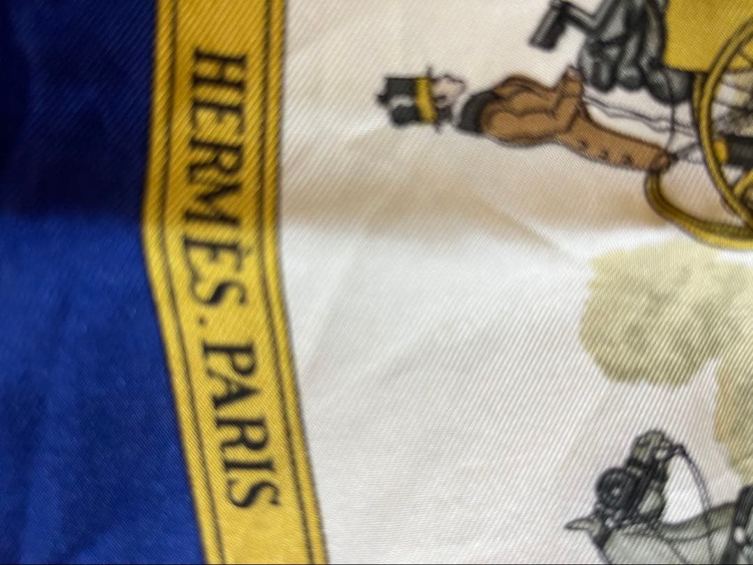 HERMES シルクスカーフ 馬車デザイン