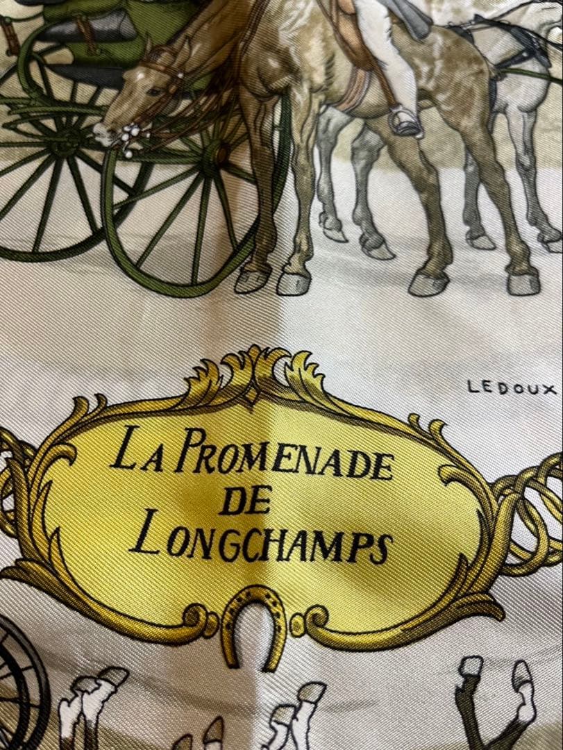 HERMES シルクスカーフ 馬車デザイン