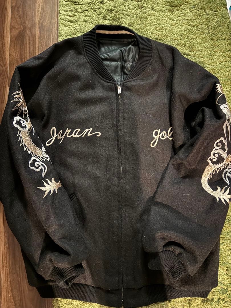 東洋　GOLD ACETATE SOUVENIR JACKET \"SKULL\"