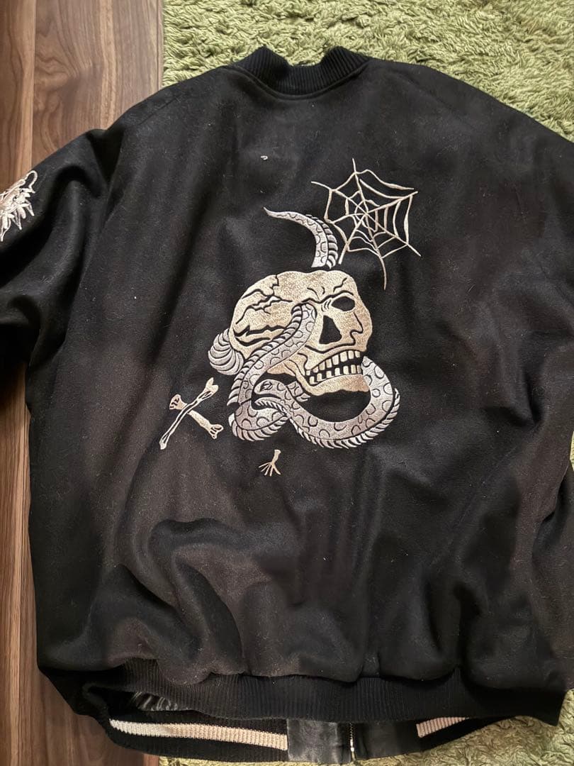 東洋　GOLD ACETATE SOUVENIR JACKET \"SKULL\"