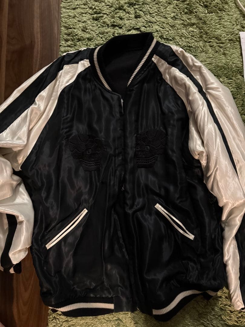 東洋　GOLD ACETATE SOUVENIR JACKET \"SKULL\"