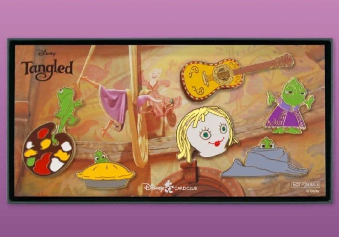 ディズニーJCB　ポイント交換　塔の上のラプンツェル ピンバッジセット　パスカル ディズニー☆JCBカードのポイント交換に『塔の上のラプンツェル