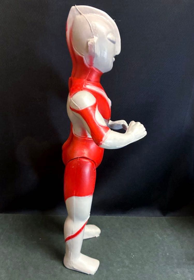 28cm！【昭和レトロ】■無版権 パチ ウルトラマン ポリ製