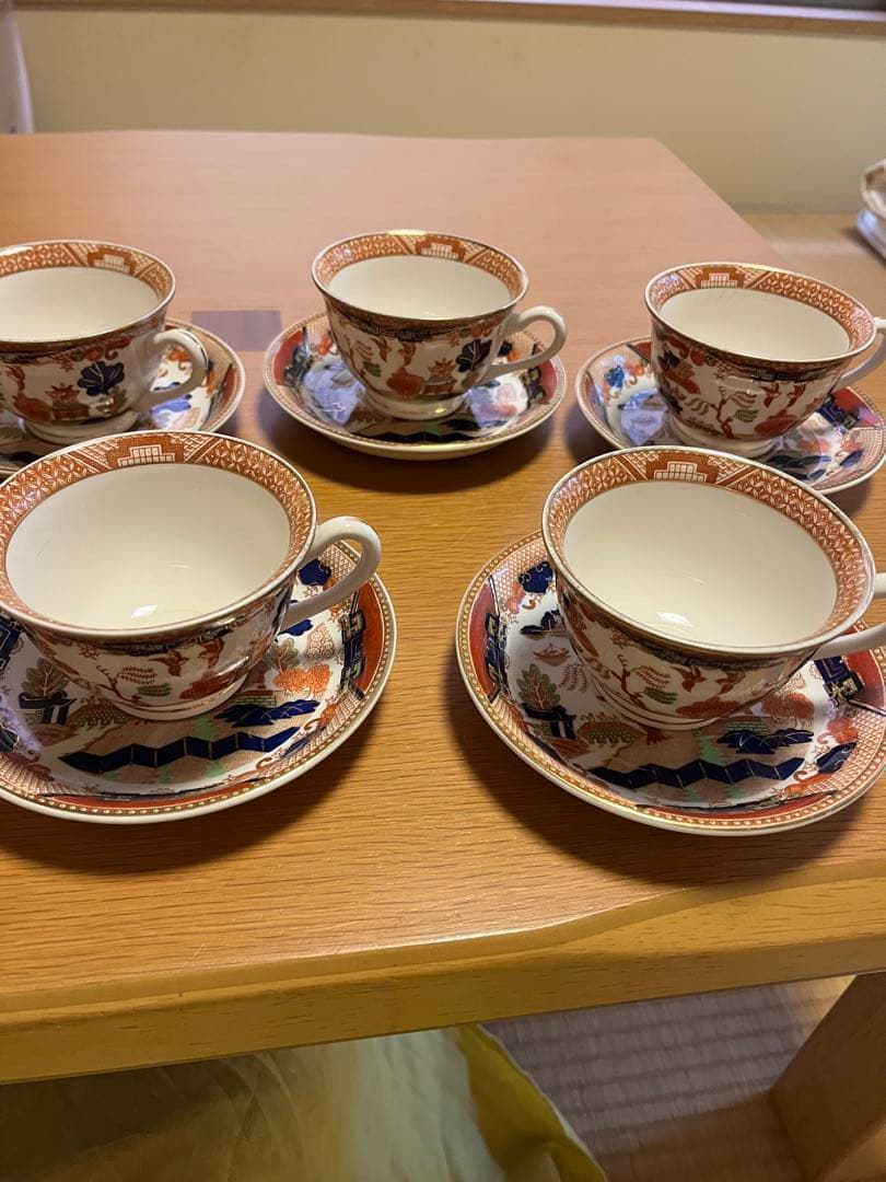 NIKKO ニッコー ダブルフェニックス 錦山水 カップ&ソーサー 5客