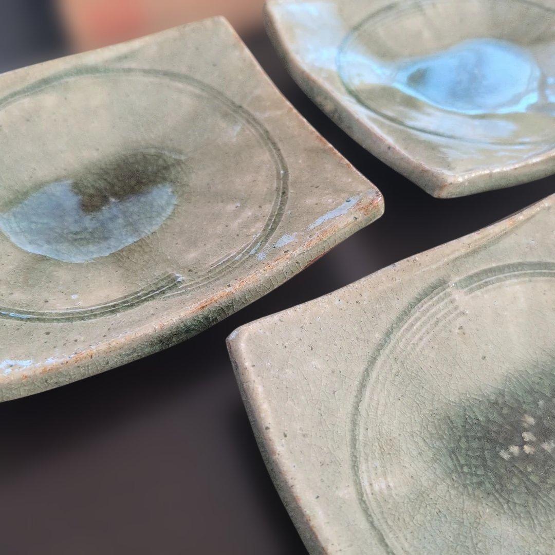 信楽焼角皿箱入り5枚揃え - メルカリ