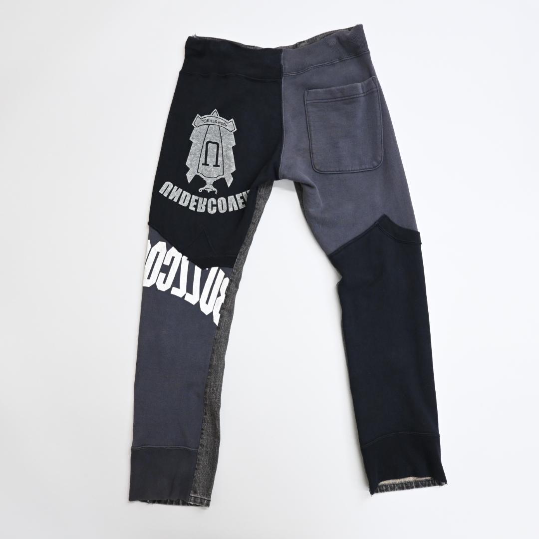 □ 45887☆ アンダーカバー 02AW 魔女期 スウェットドッキングデニム