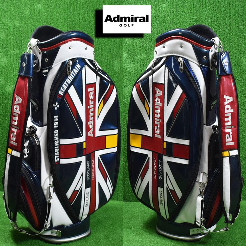 は*つ様 ADMIRAL/アドミラル ゴルフ エナメルキャディバッグ9.5型 訳 Admiral Golf（アドミラルゴルフ） キャディバッグ メンズ 別注モデル