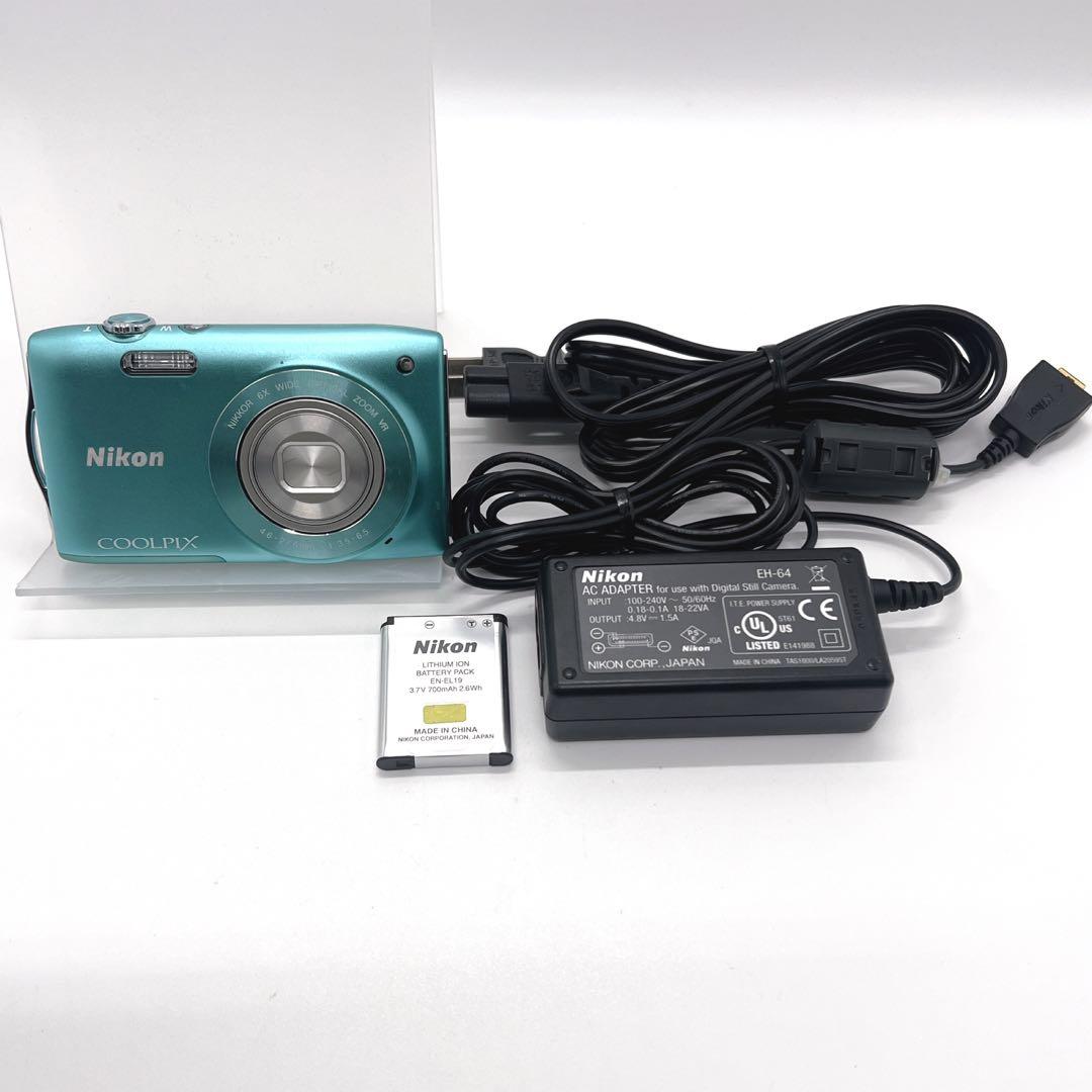 Nikon COOLPIX S3300 デジタルカメラ 訳あり ジャンク品 緑 - メルカリ