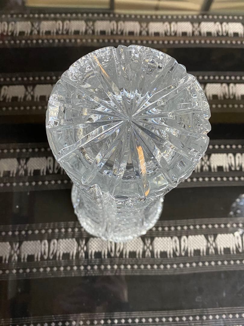 値下！ラスカボヘミア 希少 チェコスロバキア レトロ切子 ガラス花瓶