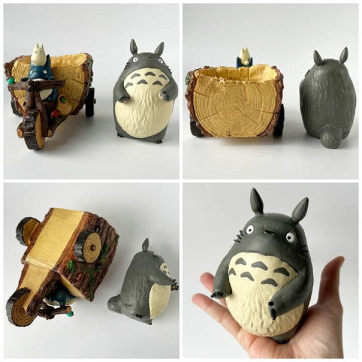 【新品】　となりのトトロ　プランターカバー　小物入れ　トトロと森の三輪車　ジブリ