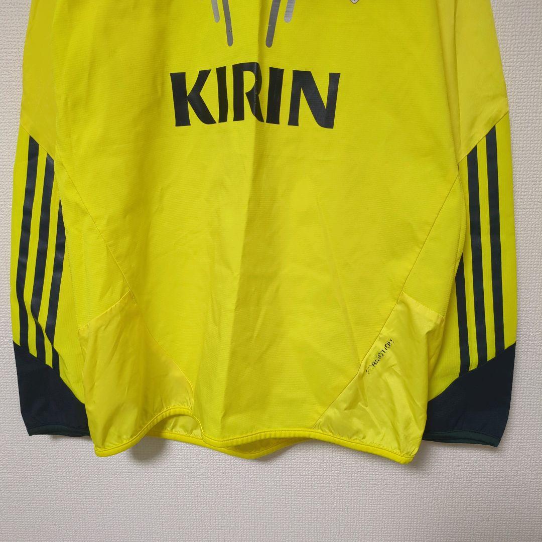 アディダス ナイロンプルオーバー ピステ 日本代表JAPAN キリン 黄