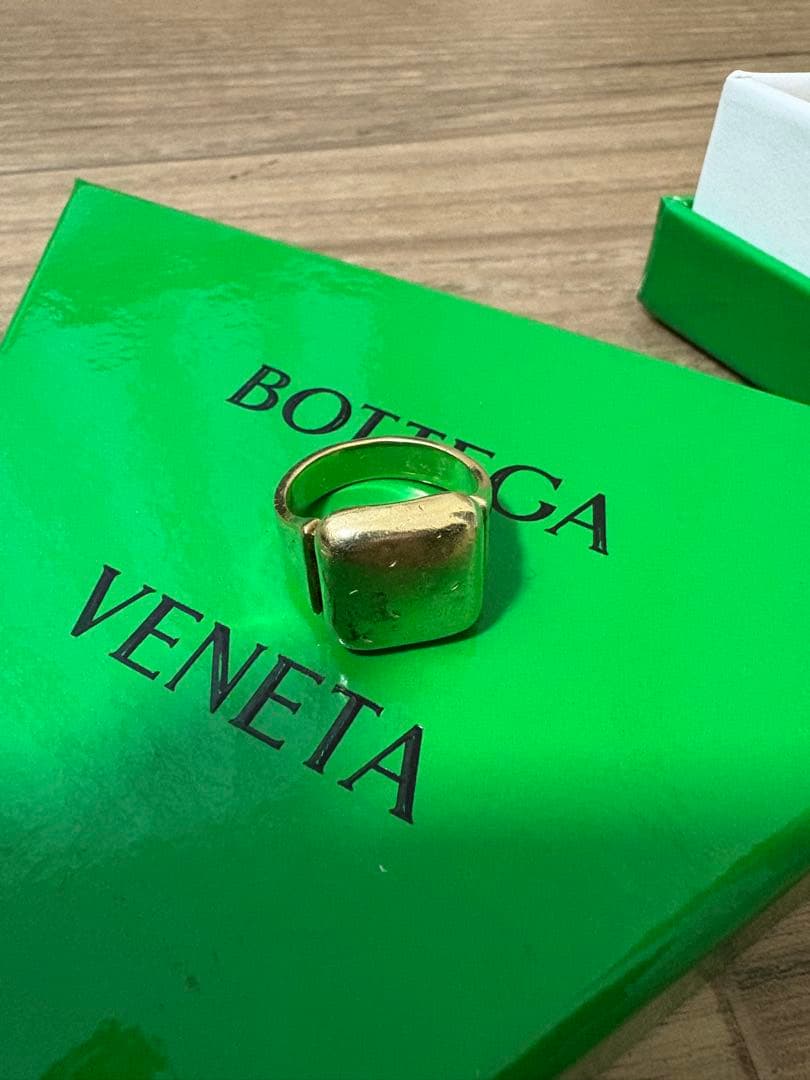 リ*店様 BOTTEGA VENETA ボッテガ　ゴールドスクエアリング BOTTEGA VENETA ボッテガ ゴールドスクエアリング - メルカリ