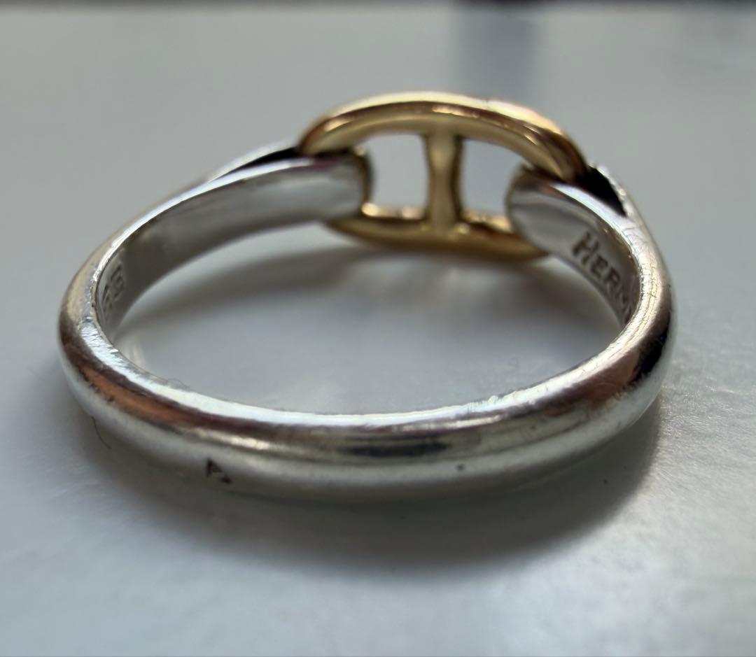 エルメス シェーヌダンクル リング 53 SV×YG 正規品 - メルカリ