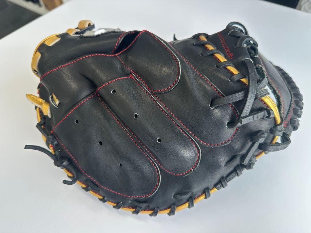 ハタケヤマ 左投げPRO-M62 ブラック/イエロー 軟式キャッチャーミット