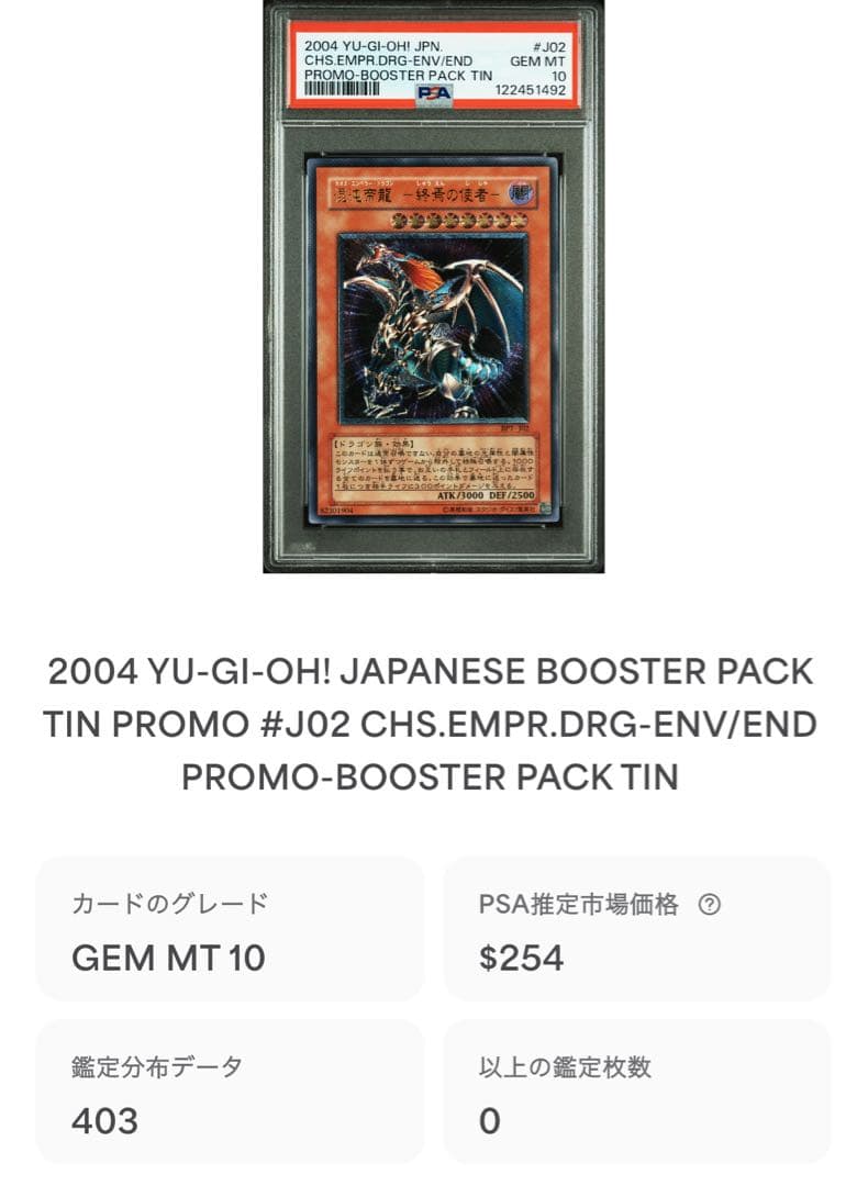 【 鑑定品 PSA10 】　極美品　混沌帝龍 終焉の使者　レリーフ