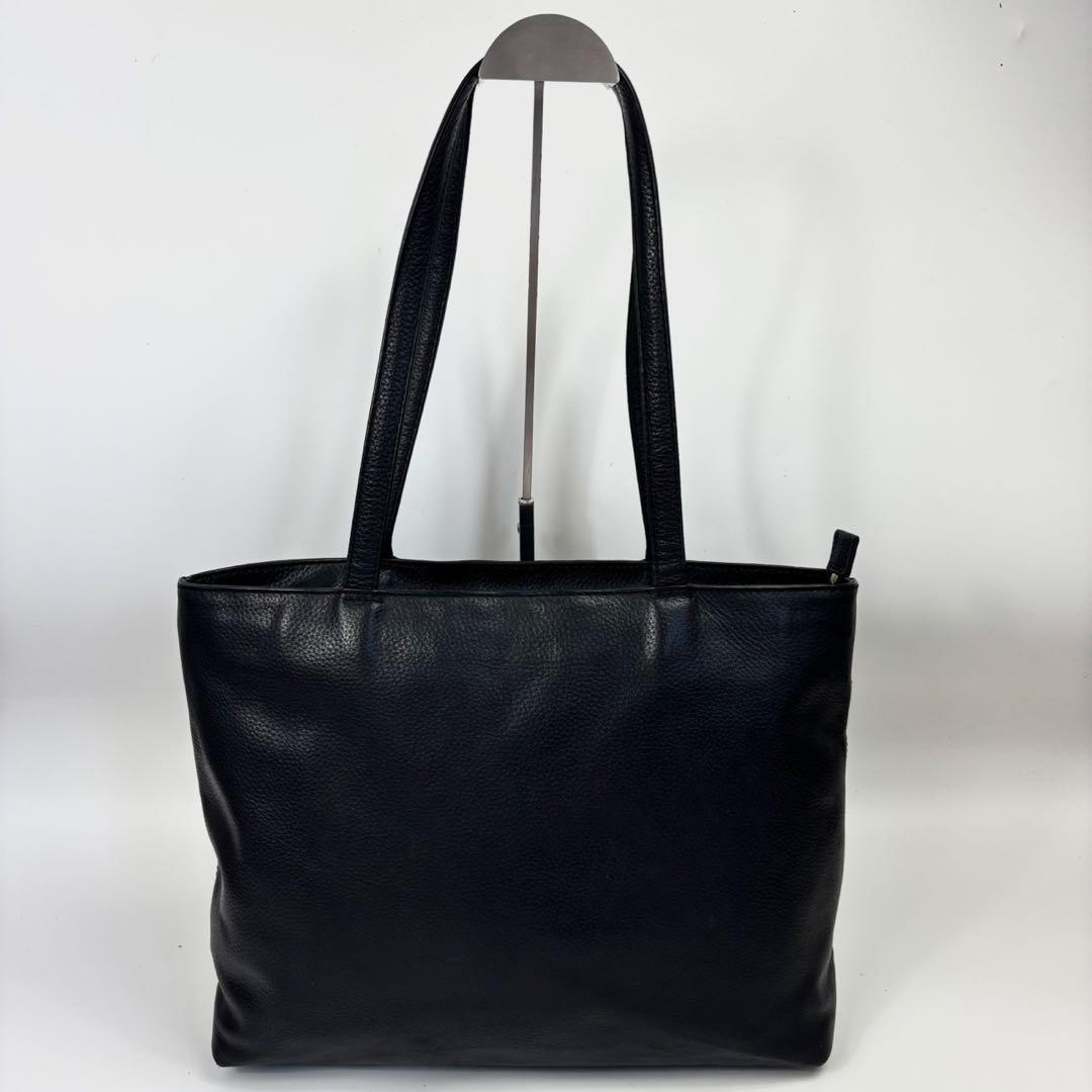 大容量】ハッシュタグ トートバッグ ブラック 本革 シボ革 日本製