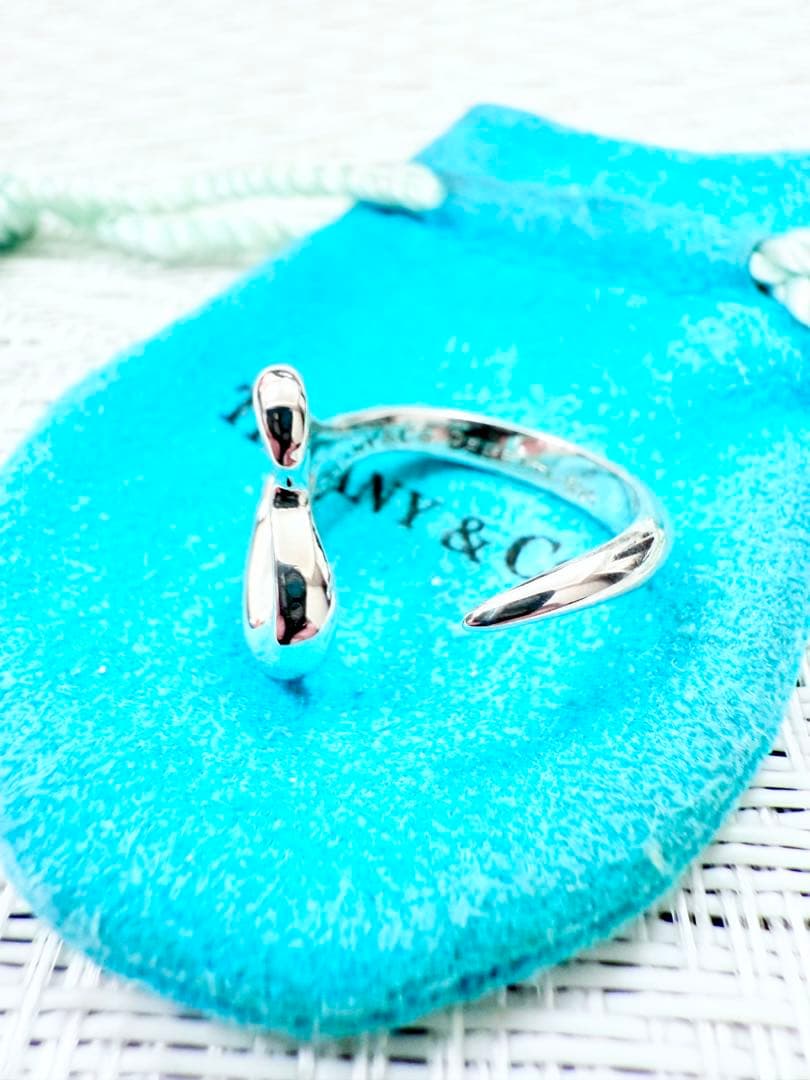 ティファニー オープンハートリング 指輪 14号 研磨洗浄済み 925