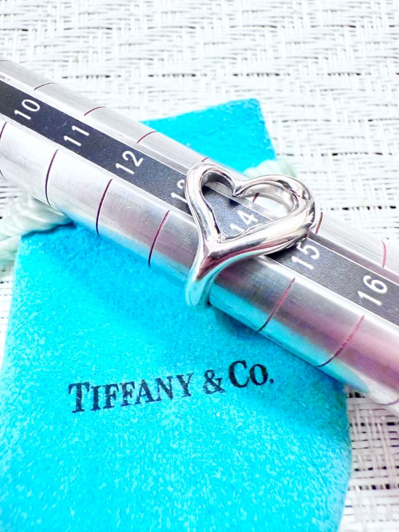 ティファニー オープンハートリング 指輪 14号 研磨洗浄済み 925