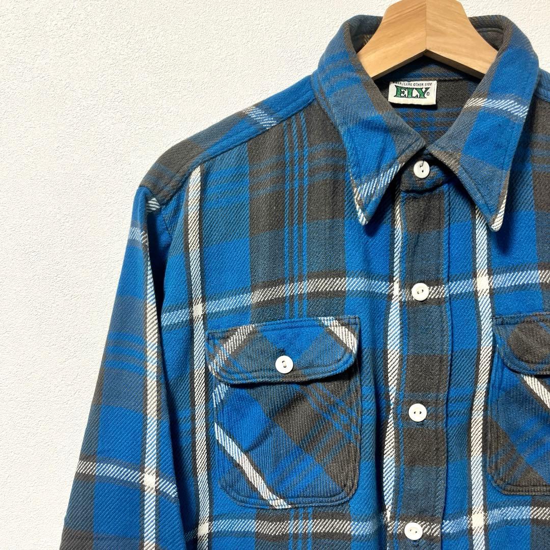 70's 《ELY / エリー》Heavy flannel shirt