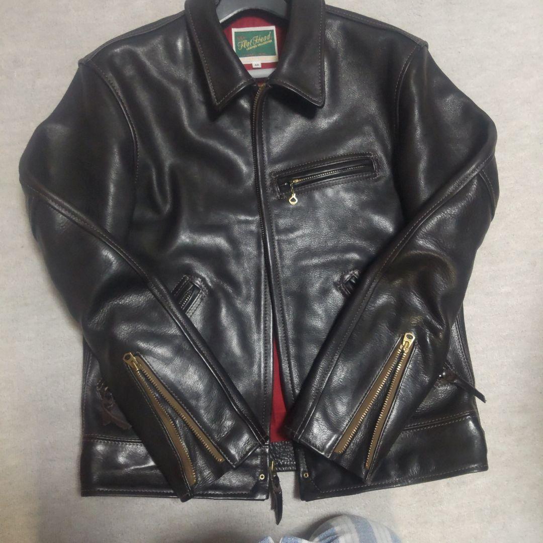 フラットヘッドライダース40 ホースハイド キルティング シングルライダースジャケット FN-LJ-HS004