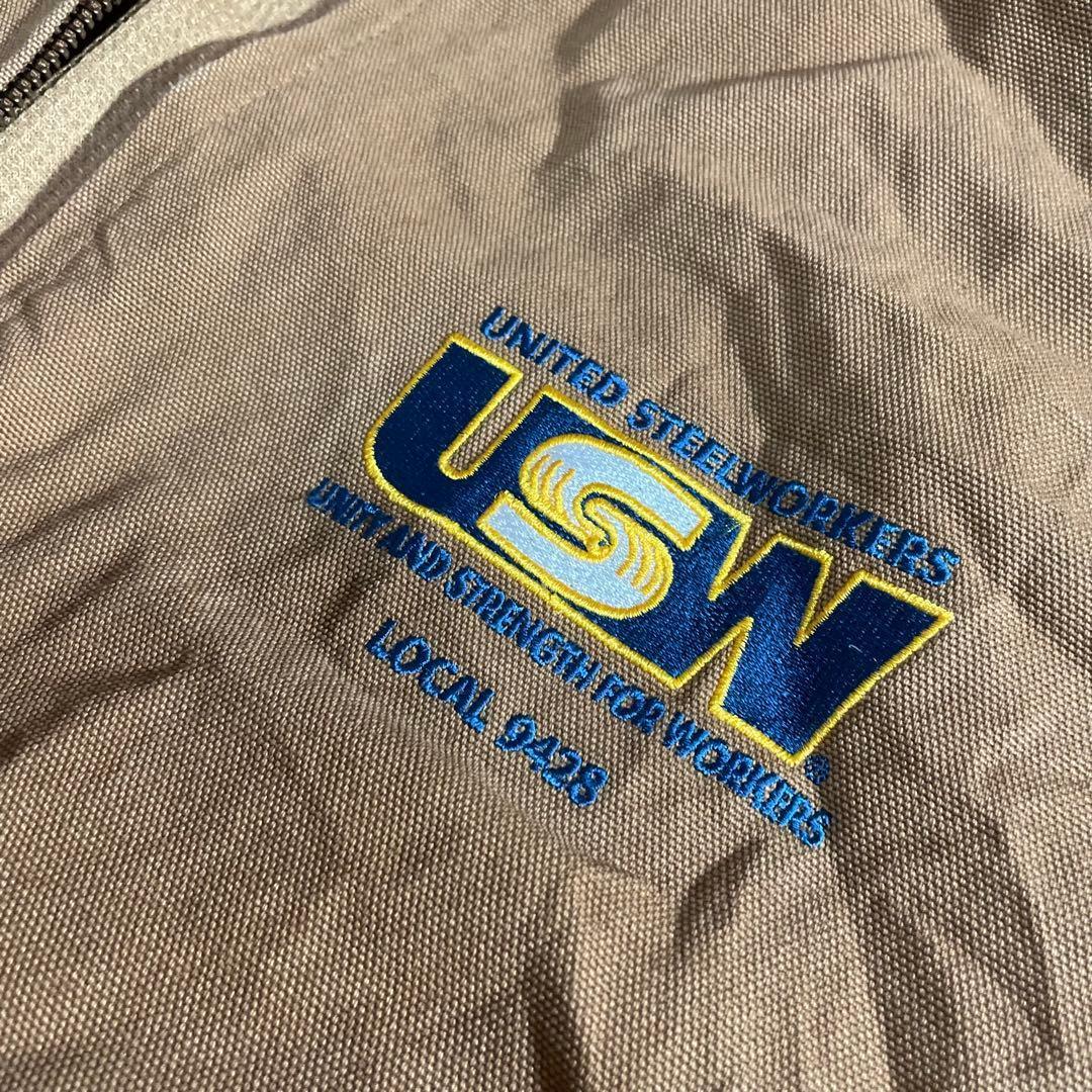 USA製Union Lineユニオンラインダック地アクティブジャケット企業ロゴL