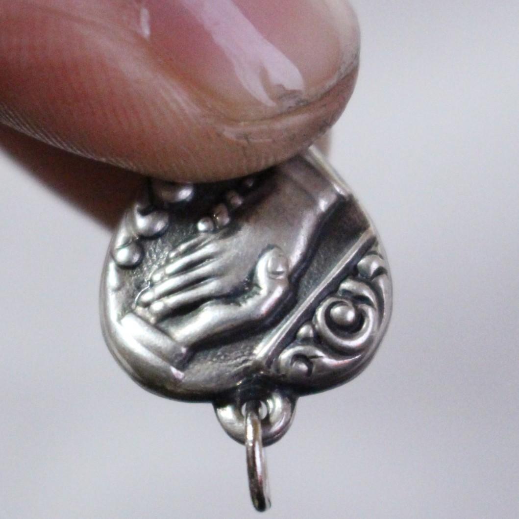 40s スウィートハートジュエリー WW2 祖母 友情 握手 ハンドシェイク