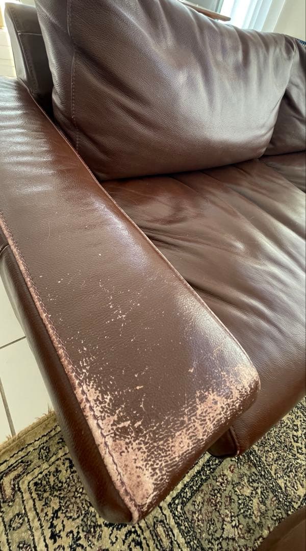 無印良品 ブラウン本革ソファ 2.5人 引き取り可です - メルカリ