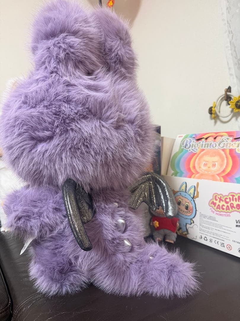 超特大60cmジモモ 羽付きラベンダーエンジェル スペシャルオーダー 紫天使