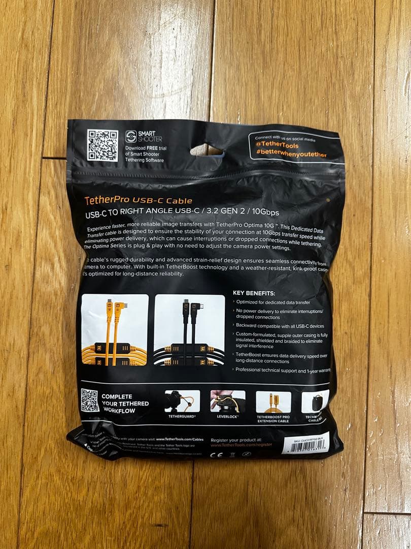 Tether Toolsテザーツール USB-C ケーブル（9.4m） ブラック