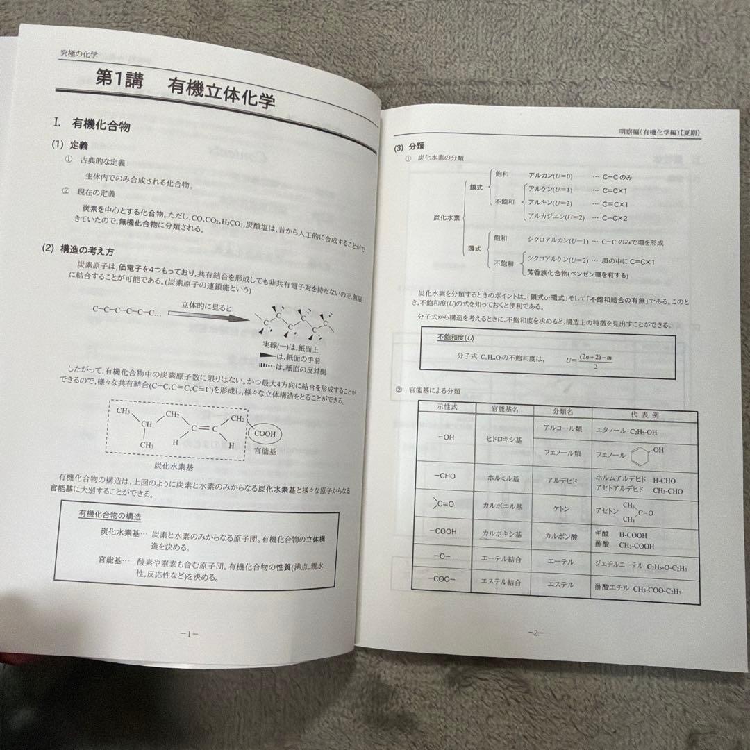 解答付き】研伸館 究極の化学 明解編（有機化学編）【夏期】 - メルカリ